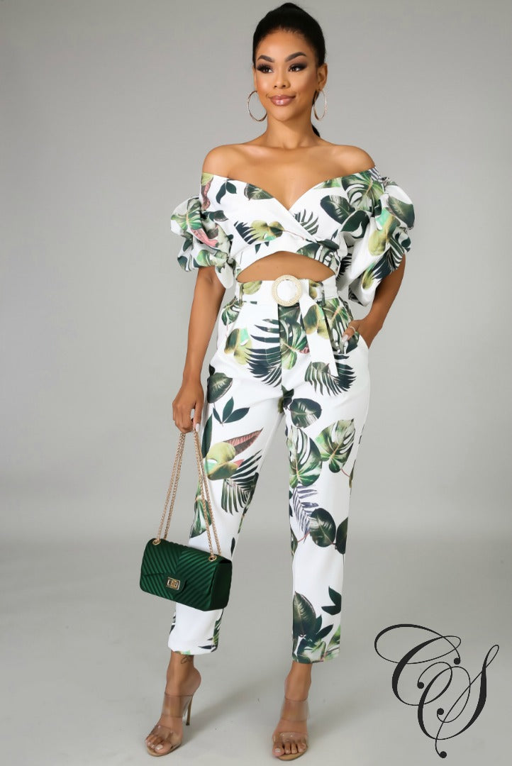 Zoey Paradise Trip Pant Set, Set - Designs By Cece Symoné