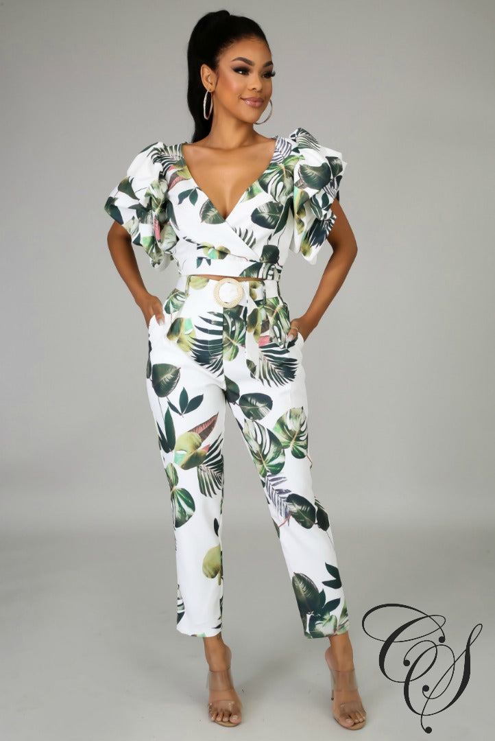 Zoey Paradise Trip Pant Set, Set - Designs By Cece Symoné