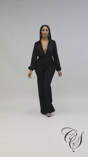 Arlene Sheer Top Jumpsuit